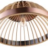 Wood Dome Pendant Light with Copper Finish - Mayfield