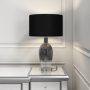 Black & Smoked Glass Table Lamp - Bloomfield