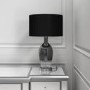 Black & Smoked Glass Table Lamp - Bloomfield