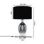 Black & Smoked Glass Table Lamp - Bloomfield