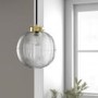 Ribbed Round Lantern Pendant Light with Brass Finish - Georgia