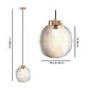 Ribbed Round Lantern Pendant Light with Brass Finish - Georgia