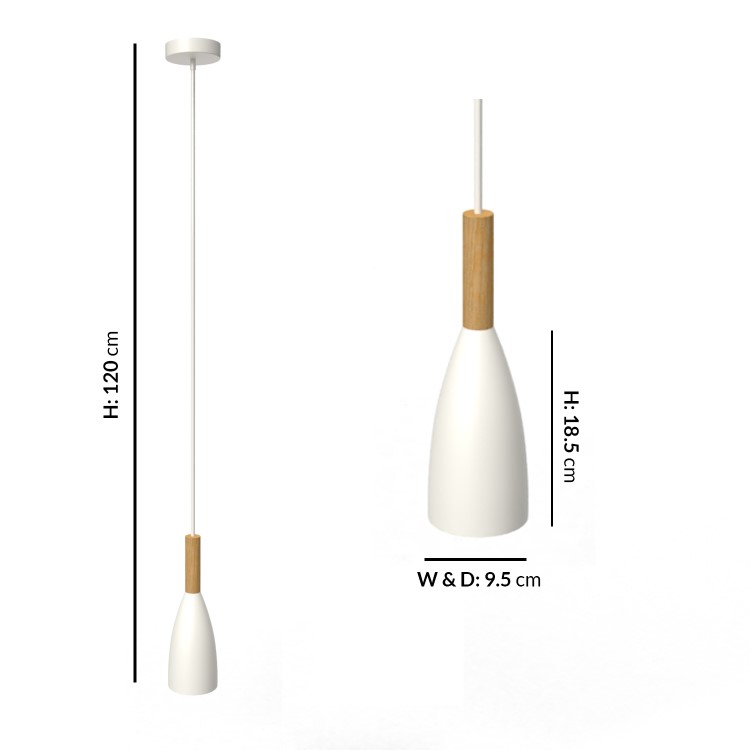 Matte White Cloche Pendant Light - Destin