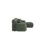 Large Green Chenille Right Hand 4 Seater Chaise Corner Sofa - Mahalia