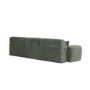 Large Green Chenille Right Hand 4 Seater Chaise Corner Sofa - Mahalia