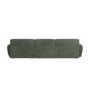 Large Green Chenille Right Hand 4 Seater Chaise Corner Sofa - Mahalia