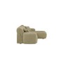 Large Beige Sandstone Chenille Right Hand 4 Seater Chaise Corner Sofa - Mahalia