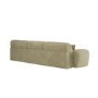 Large Beige Sandstone Chenille Right Hand 4 Seater Chaise Corner Sofa - Mahalia