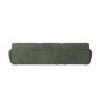 Large Green Chenille Left Hand 4 Seater Chaise Corner Sofa - Mahalia