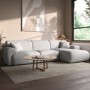 Large Cream Boucle Right Hand 4 Seater Corner Sofa – Mahalia