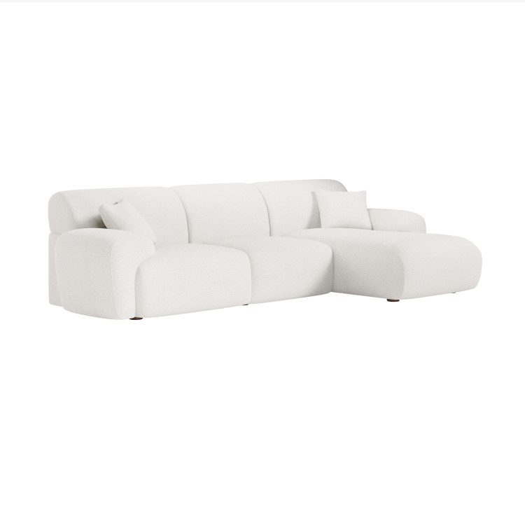 Large Cream Boucle Right Hand 4 Seater Corner Sofa – Mahalia