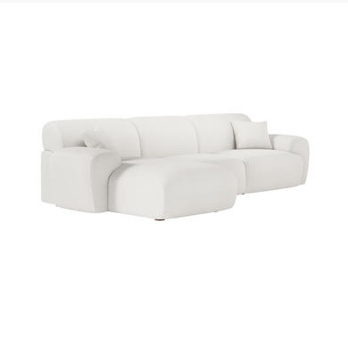 Large Cream Boucle Left Hand 4 Seater Corner Sofa – Mahalia