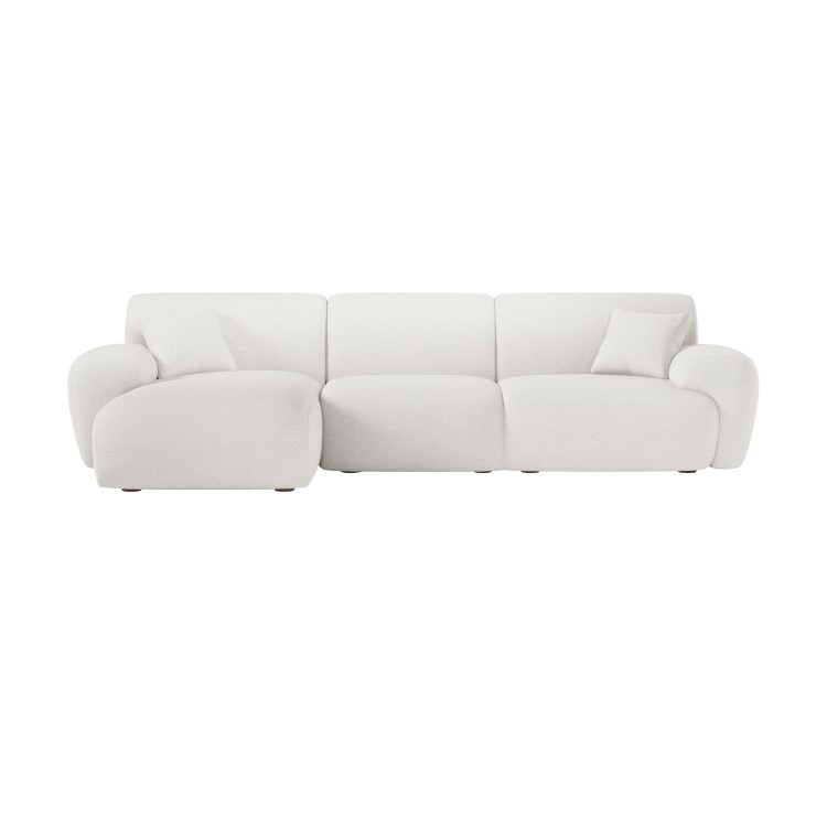 Large Cream Boucle Left Hand 4 Seater Corner Sofa – Mahalia