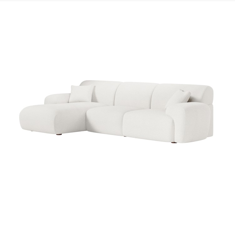 Large Cream Boucle Left Hand 4 Seater Corner Sofa – Mahalia
