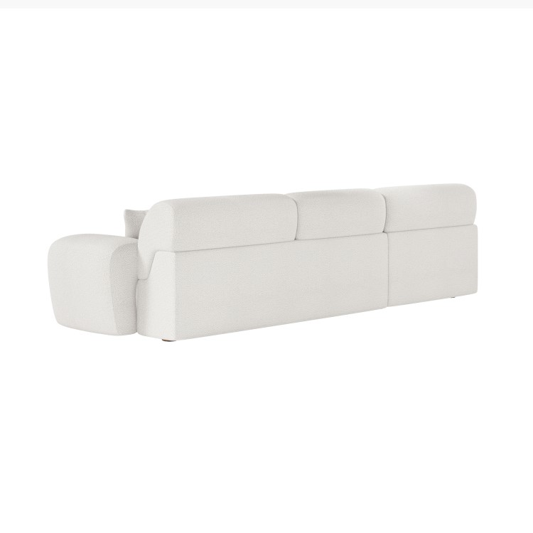 Large Cream Boucle Left Hand 4 Seater Corner Sofa – Mahalia