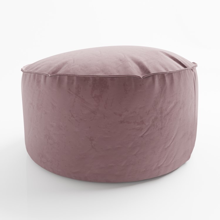 Small Purple Velvet Pouffe - Millie 
