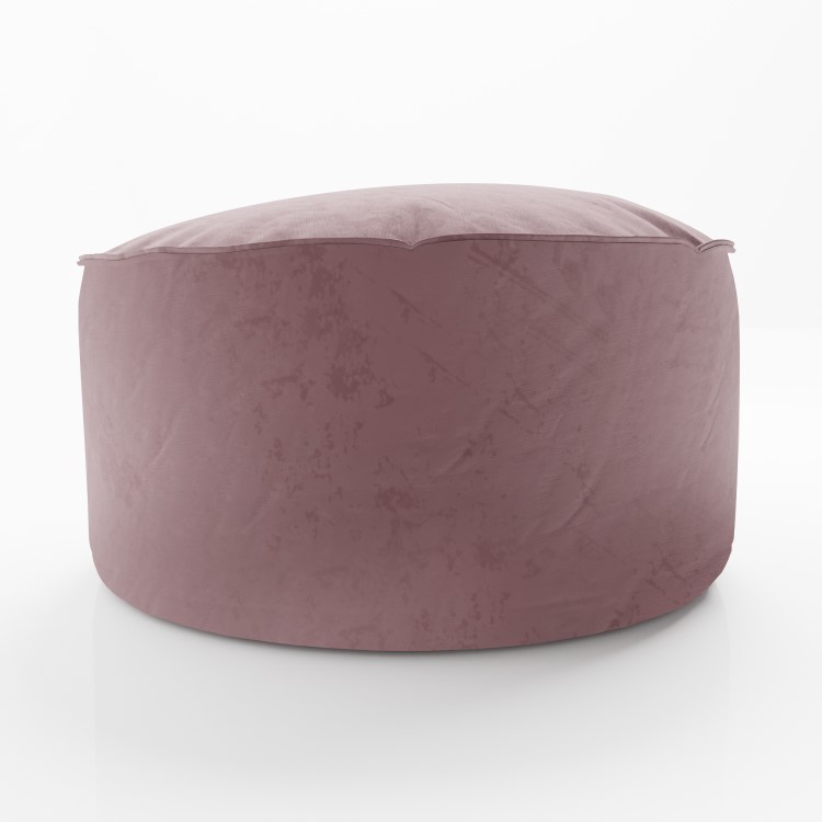 Small Purple Velvet Pouffe - Millie 