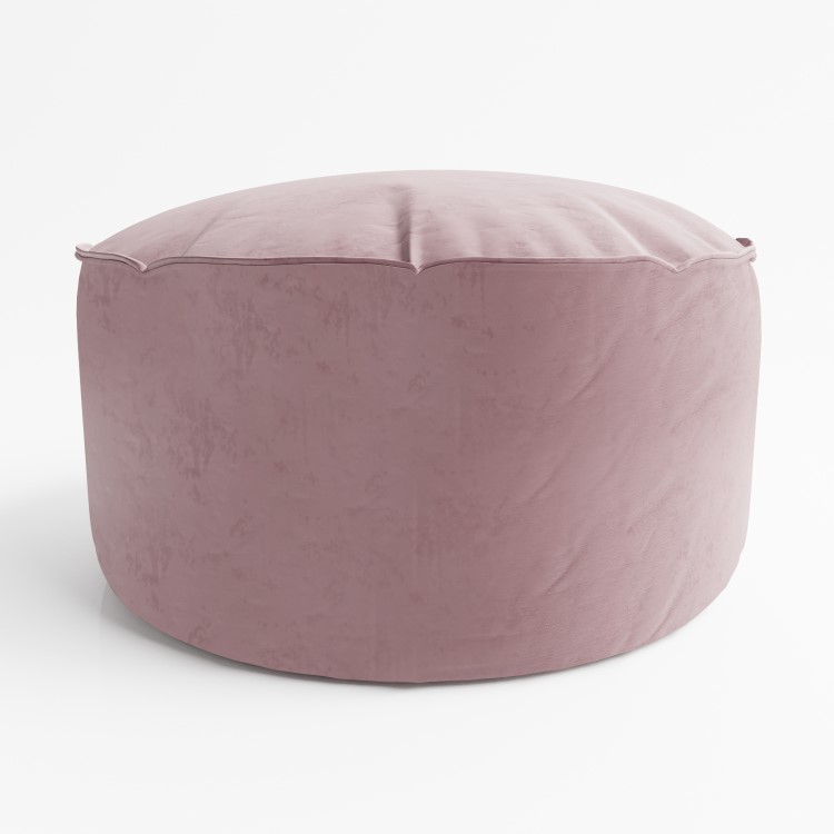 Small Purple Velvet Pouffe - Millie 