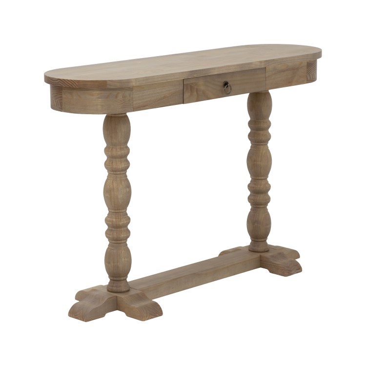 Solid Wood Farmhouse Console Table with Drawer - Madeline