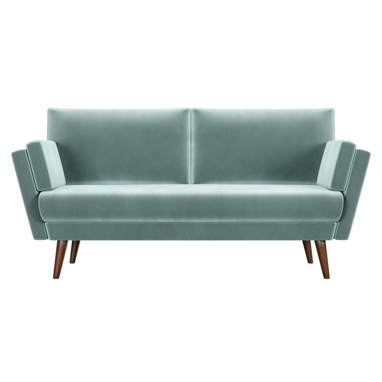 Mint Green Velvet 2 Seater Sofa - Milton