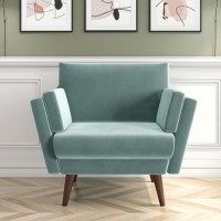 Mint Green Velvet Armchair - Milton