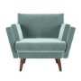 Mint Green Velvet Armchair - Milton