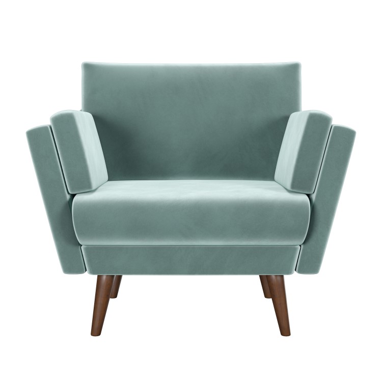 Mint Green Velvet Armchair - Milton