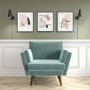 Mint Green Velvet Armchair - Milton