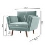 Mint Green Velvet Armchair - Milton