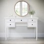 White Wooden Dressing Table with Storage Drawers - Marlowe
