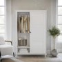 Sliding Double Door Wardrobe in White - Marlowe