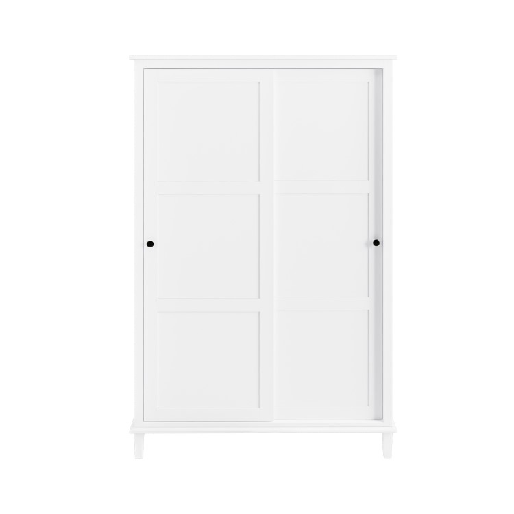 Sliding Double Door Wardrobe in White - Marlowe