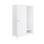 Sliding Double Door Wardrobe in White - Marlowe
