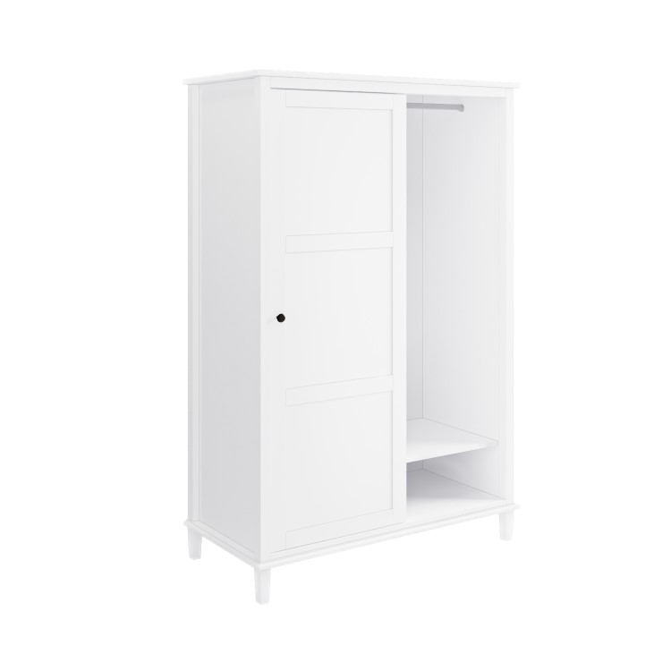 Sliding Double Door Wardrobe in White - Marlowe