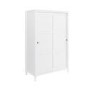 Sliding Double Door Wardrobe in White - Marlowe