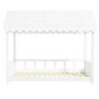 Molly White Kids House Bed with Scalloped Roof