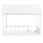 Molly White Kids House Bed with Scalloped Roof