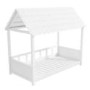 Molly White Kids House Bed with Scalloped Roof