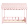 Molly Pink House Bed with Scalloped Roof