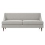 Grey Woven Fabric 3 Seater Armless Sofa - Maia
