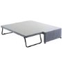 Single Guest Bed with Trundle and Mattresses in Grey - Maestro - Bedmaster