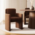 MME001 Rust Upholstered Dining Chair - Mae