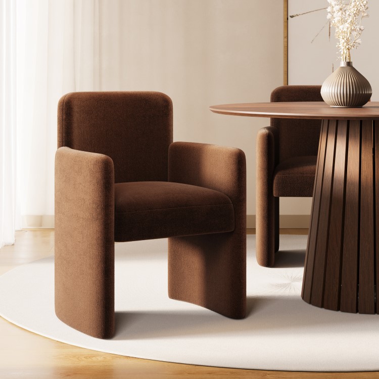 Rust Upholstered Dining Chair - Mae