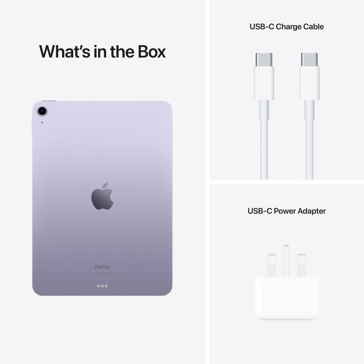 Apple iPad Air 5th Gen 2022 10.9" Purple 256GB Wi-Fi Tablet