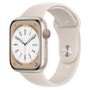 Apple Watch Series 8 GPS + Cellular 45mm Starlight Aluminium Case with Starlight Sport Band - Regular