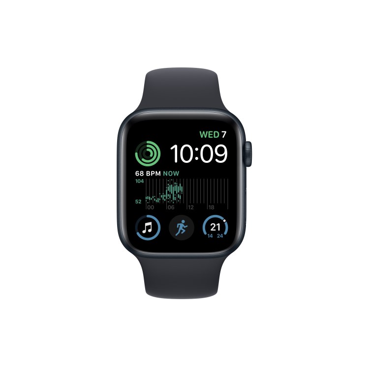 Refurbished Apple Watch SE 2022 GPS 40mm Midnight Aluminium Case with Midnight Sport Band - Regular