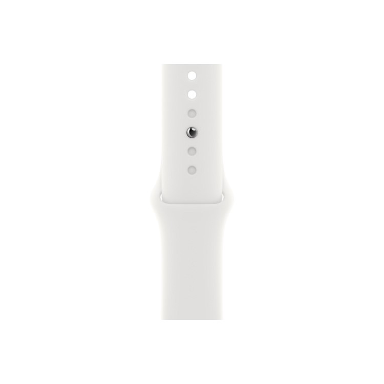 Apple Watch SE 2022 GPS + Cellular 44mm Silver Aluminium Case with White Sport Band - Regular