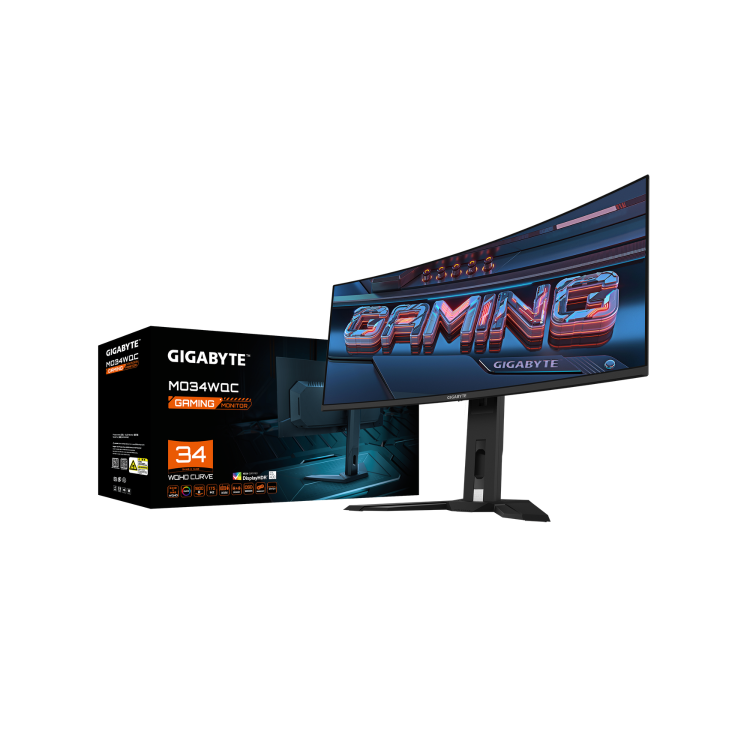 GIGABYTE AORUS MO34WQC 34" OLED WQHD 175Hz 0.03ms UltraWide Curved Gaming Monitor