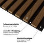 Walnut Acoustic Wall Panel - 240cm x 60cm - Delamere 