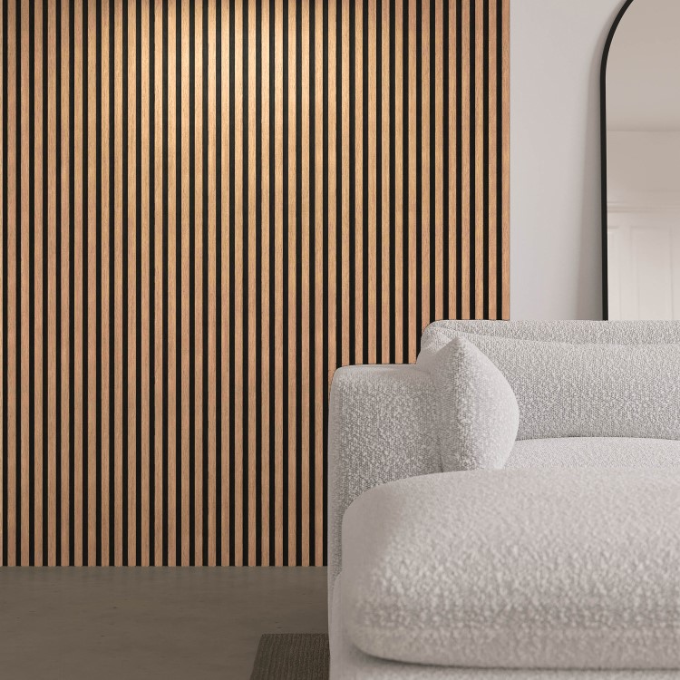 Pack of 2 Oak Acoustic Wall Panels - 240cm x 60cm - Delamere